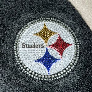 Steelers Rhinestone Funnel Neck Cape